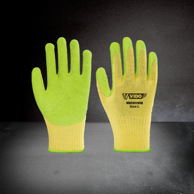 Wear Oil Resistant 10inch Latex Gloves，Coated material is made of high quality latex dipped uniformly