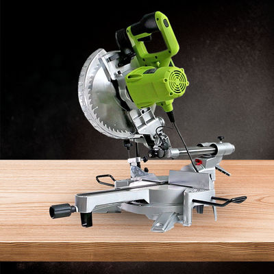 1800W Laser Sliding Drop Chop Angle Compound Miter Saw，Automatic protective guard to make your cutting more safe