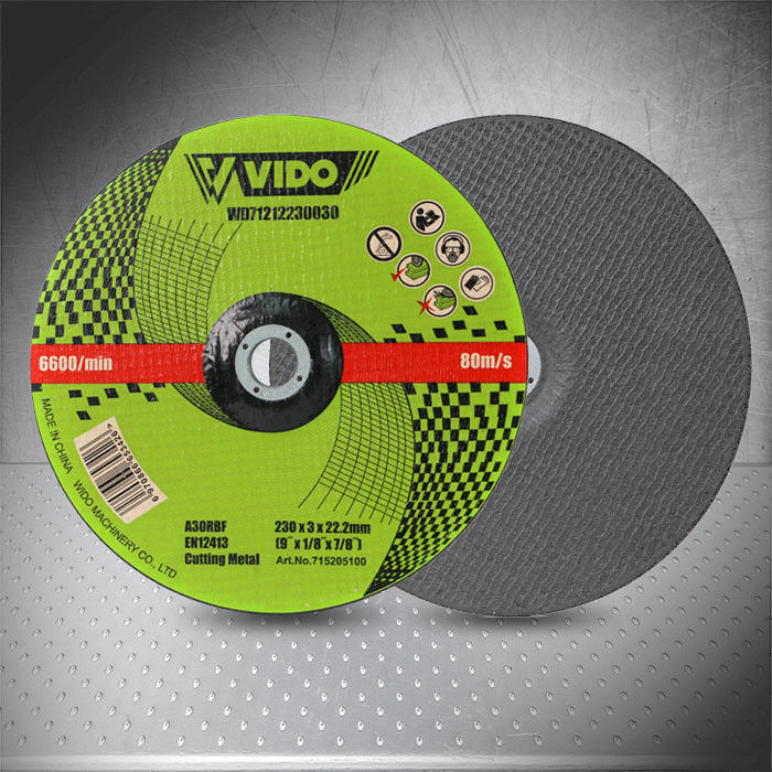 Low Abrasion Loss 230x3mm Metal Grinding Cutting Disc，Run-out tolerance is lower, better balance, low vibration